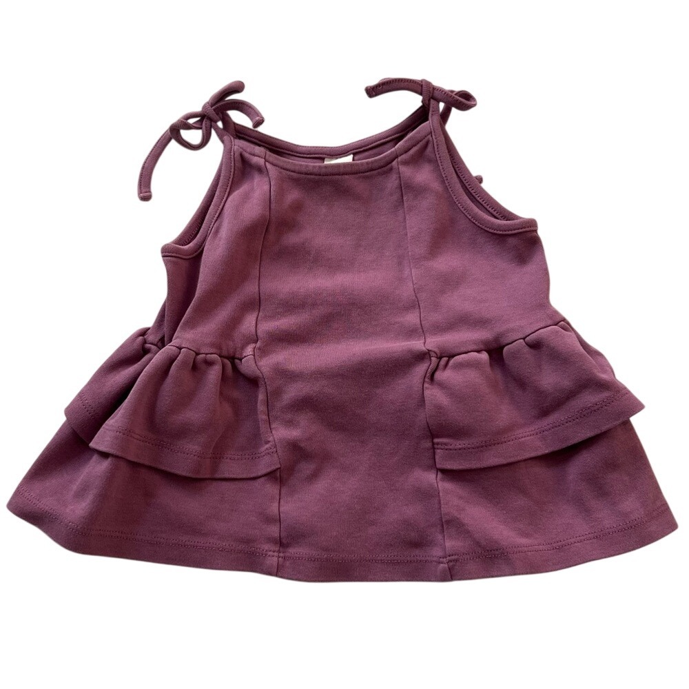 Kate Quinn Ruffle Peplum Tie Tank Top